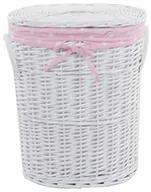 Kosze na bieliznę - DVier Kosz na pranie wiklina Biały 37 X 26 h.45 cm 22 woval-A - miniaturka - grafika 1