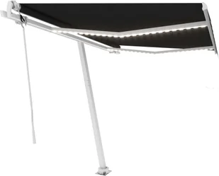 VidaXL Lumarko Automatycznie zwijana markiza, LED i czujnik wiatru, 350x250 cm 3068892 VidaXL - Markizy - miniaturka - grafika 49