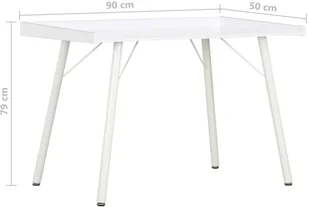 vidaXL vidaXL Biurko, białe, 90 x 50 x 79 cm - Biurka - miniaturka - grafika 6