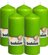 Świece - Bolsius Świeca pieńkowa walec 42H 15CM 5szt JASNOZIELONA BOLSIUS1786 - miniaturka - grafika 1