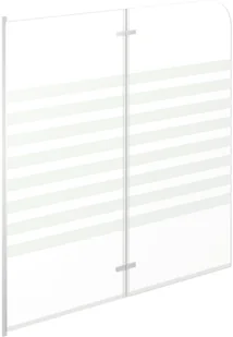 vidaXL Parawan na wannę, 120 x 140 cm, szkło hartowane, w paski - Parawany nawannowe - miniaturka - grafika 8