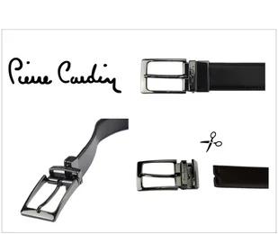 Pierre Cardin Uniwersalny czarny męski Pasek FWJX5 DOUBLE BLACK-BROWN - Paski - miniaturka - grafika 7