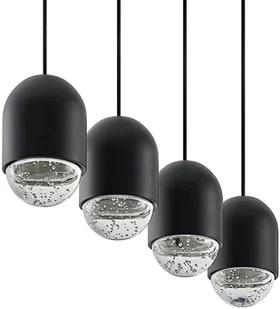 LUCANDE Lucande Amielle lampa wisząca, 4-punktowa, czarna - Lampy sufitowe - miniaturka - grafika 4