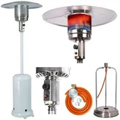 Ogrzewacze tarasowe - Meva Lampa grzewcza gazowa parasol grzewczy ETNA BIAŁA na gaz PB LPG 1004825 - miniaturka - grafika 1