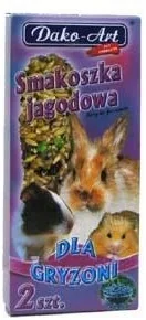 Dako-Art Smakoszka kolby jagodowe dla gryzoni 2szt - Przysmaki dla gryzoni - miniaturka - grafika 2