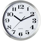 Zegary - Adler Zegar Aluminiowy Gruba Rama 25CM 30088 - miniaturka - grafika 1
