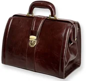 Meble i wyposażenie gabinetów medycznych - GIMA TORBA LEKARSKA VALIGETTA Torba lekarska ze skóry naturalnej brąz TOW007005 - miniaturka - grafika 1