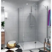 Kabiny prysznicowe - Durasan Livorno Duo Square ND 100x80 Prawa transparentne - miniaturka - grafika 1