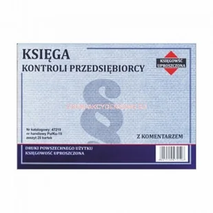 Firma Krajewski Księga kontroli - Druki akcydensowe Firma Krajewski Księga kontroli - Druki akcydensowe - miniaturka - grafika 1