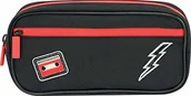 Pojemniki biurowe - Lauren & Johnny Lauren & Johnny 50508 Johnny zapinana na zamek torebka na ołówki z zamkiem błyskawicznym, 26 x 5,12 x 9,70 cm, czarny z czerwonymi akcentami 1035015 - miniaturka - grafika 1