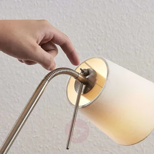 Lindby Nantwin lampa podłogowa, tekstylna, biała - Lampy stojące - miniaturka - grafika 5