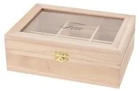 producent niezdefiniowany Drewniana szkatułka na herbatę TEA 6 przegródek B075D1Q2B - Pojemniki kuchenne - miniaturka - grafika 4