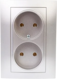 LEDart ELEKTRO - PLAST podwójne 2 x 2P CARLA srebrny ELEKTRO - PLAST - Wyłączniki światła i elektryczne - miniaturka - grafika 2