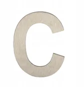 Akcesoria do drzwi - Gamet Litera C samoprzylepna 50mm Inox nierdzewka - miniaturka - grafika 1