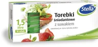 Folia, papier śniadaniowy, serwetki - Stella TOREBKI ŚNIADANIOWE Z SUWAKIEM 1,5L 16SZTUK BOX 5903936009657 - miniaturka - grafika 1