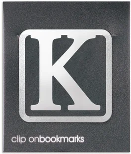 Metalowa zakładka Litera K Clip-on - Zakładki do książek - miniaturka - grafika 2