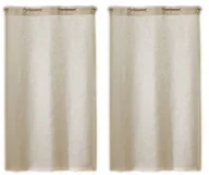 Zasłony - Linder 0169/29/475ri zasłony kaolin, z oczkami, beżowy, 2 sztuki 0169 /29/475RI/70x120 - miniaturka - grafika 1