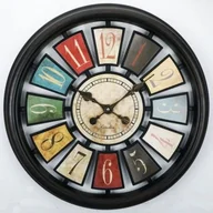 Zegary - Atrix Zegar gigant vintage DCF 50cm witraż ATE2051RC - miniaturka - grafika 1