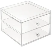 Akcesoria do wc - InterDesign 36360EU Clarity 2 szuflady z możliwością układania jedna na drugiej, przezroczyste 36360 - miniaturka - grafika 1