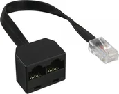 Wtyczki i adaptery - InLine InLine Splitter ISDN 1 do 2 RJ45 czarny bez rezystora 69933B - miniaturka - grafika 1