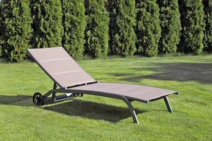Home&Garden Leżak ogrodowy aluminiowy Ibiza Grey / Taupe 850579 - Leżaki ogrodowe - miniaturka - grafika 4