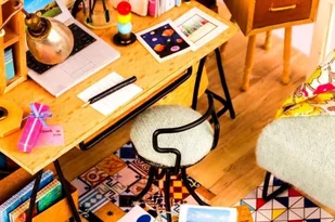 Robotime Technology (Suzhou) CO.,LTD. Składany Malowany Model Mini Pracownia DGM01 - Puzzle - miniaturka - grafika 11