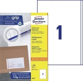 Etykiety do drukarek - Avery Zweckform Trwałe etykiety uniwersalne A4 100 ark./op. 200 x 297 mm białe 3418 - miniaturka - grafika 1