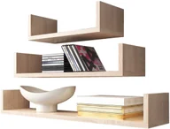 Półki do salonu - Półka Pola 004 Trzy Półki na Książki Biały Sonoma - miniaturka - grafika 1