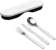 Akcesoria do grilla - Guzzini Komplet sztućców On The Go białe w etui 3 el. 17110111 - miniaturka - grafika 1