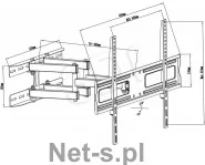 Maclean Wieszak na telewizor 37-70` 30kg MC-762 MC-762 - Uchwyty do telewizora - miniaturka - grafika 8