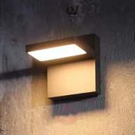 Lampy ogrodowe - Lampenwelt com Kinkiet zewnętrzny LED Silvan, ciemnoszary - miniaturka - grafika 1