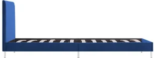 vidaXL Rama łóżka, niebieska, tapicerowana tkaniną, 90 x 200 cm - Łóżka - miniaturka - grafika 4