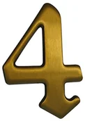 Numery na dom - Alpertec Numer domu 4 z brązu, satynowana ze śrubami i kołkami, wysokość 120 MM, 35160040 K1 (35160040K1) - miniaturka - grafika 1
