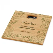 Wagi łazienkowe - Murrano Waga bambusowa łazienkowa z nadrukiem dla córki matematyka n WAG2-036 - miniaturka - grafika 1