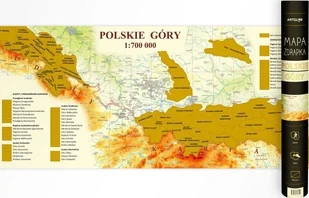 Mapa Zdrapka Polskie Góry 1:700 000 Praca Zbiorowa - Materiały pomocnicze dla uczniów - miniaturka - grafika 2
