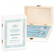 Sztućce dla dzieci - Murrano Zestaw Sztućców Dla Dzieci W Drewnianym Etui Nadruk Chrzest SZT-ANIMALS_DRW-UV-024 - miniaturka - grafika 1