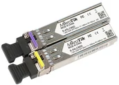Pozostałe akcesoria sieciowe - Mikrotik Pair of SFP modules, S-45LC80D (1.25G SM 80km S-4554LC80D - miniaturka - grafika 1