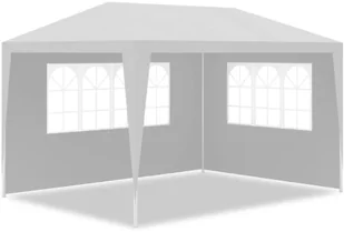 vidaXL Namiot imprezowy, 3 x 4 m, biały - Pawilony ogrodowe - miniaturka - grafika 3