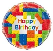 Balony i akcesoria - Unique Balon foliowy Klocki 47 cm 1 szt U58247 - miniaturka - grafika 1