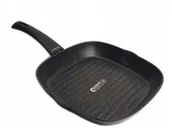Patelnie - Ambition CARBON PATELNIA GRILLOWA 26 X 26 CM POWŁOKA QUALUM BASIC STONE INDUKCJA 84529 - miniaturka - grafika 1