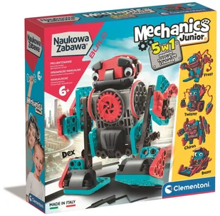 CLEMENTONI Laboratorium Mechaniki Junior Robot 50719 50719 - Zabawki konstrukcyjne - miniaturka - grafika 5