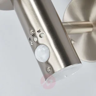 LAMPENWELT.COM Lampa ścienna Djori z czujnikiem, zewnętrzna - Lampy ogrodowe - miniaturka - grafika 5