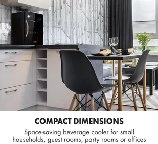 Klarstein Beersafe XL Onyx lodówka na napoje A+ + LED 4 metalowe ruszty szklane drzwi - Szafy i witryny chłodnicze - miniaturka - grafika 2