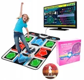 Zabawki interaktywne dla dzieci - Podwójna Mata Do Tańczenia Tańca Telewizor Menu Pl - miniaturka - grafika 1