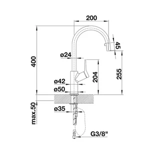 Blanco CARENA-S kawowy 520988 - Baterie kuchenne - miniaturka - grafika 3