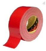 Taśmy klejące - 3M 389 taśma tekstylna klejąca 25 mm x 50 m, czerwona - miniaturka - grafika 1
