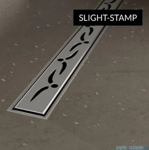 Schedpol Schedline odpływ liniowy z maskownicą slight stamp 80x3,5cm SOLSP-80035 | - Syfony - miniaturka - grafika 3