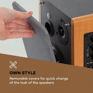 Auna Line 500 A Drewno + Czarny (JO2-R50BT) Drewno + Czarny - Głośniki i kolumny - miniaturka - grafika 6