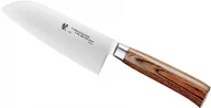 Noże kuchenne - Tamahagane SAN Brown Nóż Santoku 12cm SN-1129 - miniaturka - grafika 1