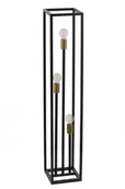Lampy stojące - Sigma czarna lampa stojąca metalowa klatka VIGO 50249 czarno-złota lampa podłogowa na 3 żarówki 50249 - miniaturka - grafika 1